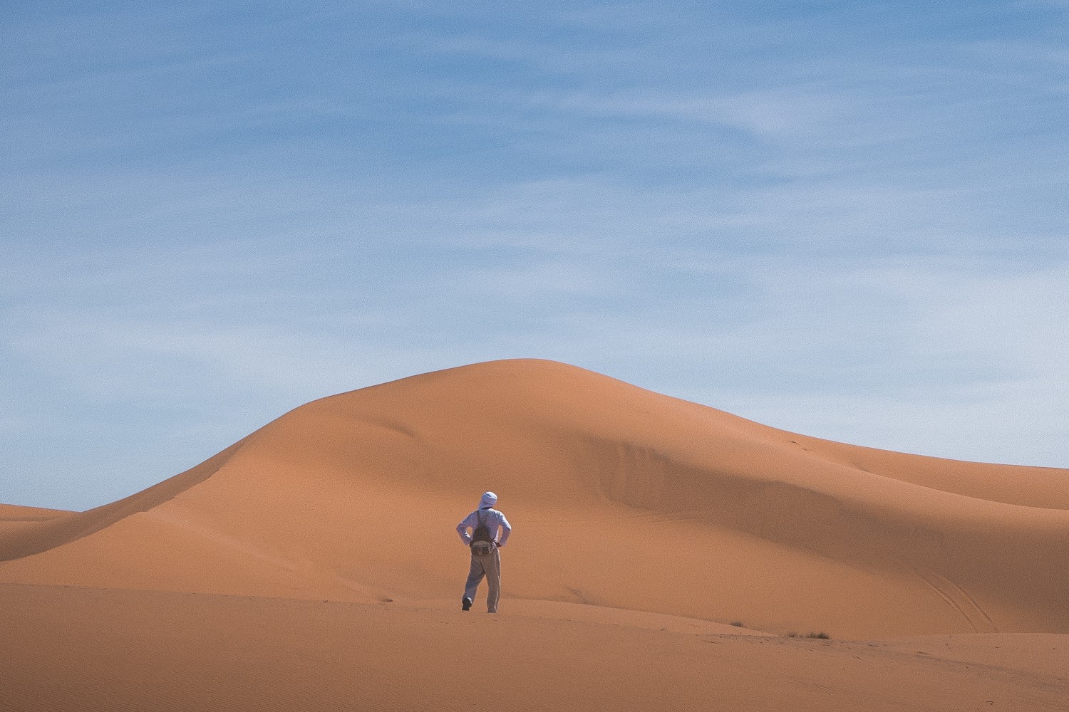 Man in desert
